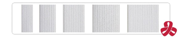 guma odzieżowa biała - różne szerokości