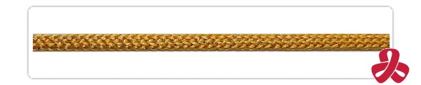 шнурок с метализированной ниткой - золотый