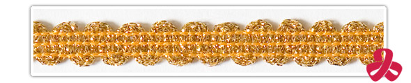 Метализированная тесьма с золотой ниткой