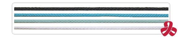 cotton strings - black, white, blue, turquoise